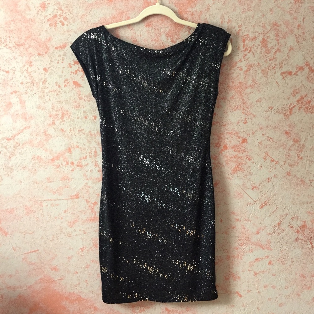 Allen Schwartz Sequined Open Back Mini Dress - S